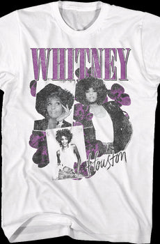 Orchid Collage Whitney Houston T-Shirt