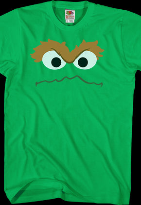Oscar The Grouch Face Sesame Street T-Shirt
