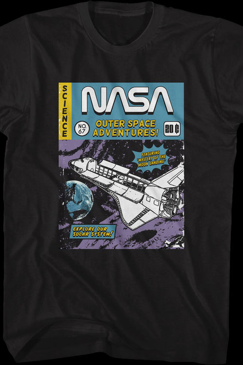 Outer Space Adventures Comic Book Cover NASA T-Shirtmain product image