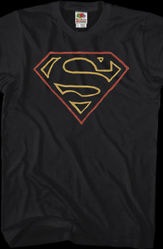 Outlined Superman Logo T-Shirt