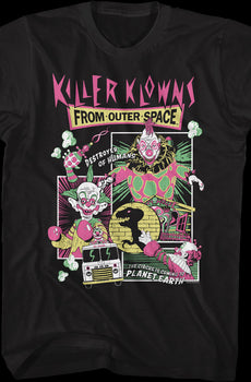 Panel Collage Killer Klowns From Outer Space T-Shirt