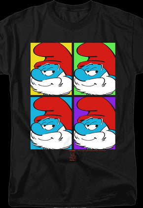 Papa Smurf Pop Art Smurfs T-Shirt
