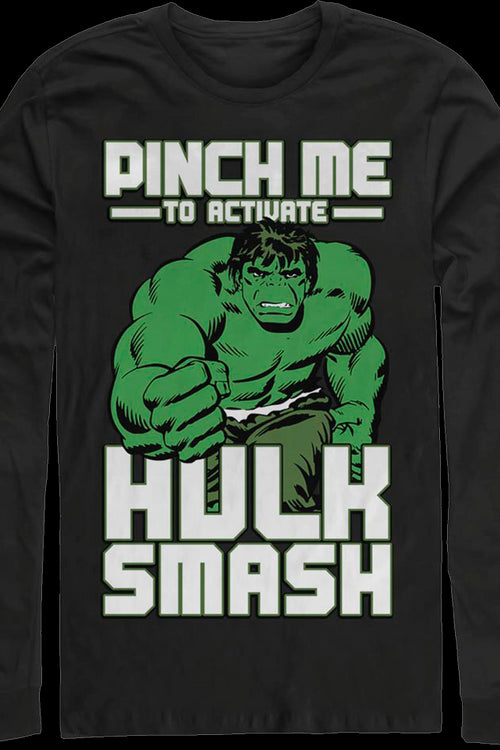 Pinch Me To Activate Hulk Smash Marvel Comics Long Sleeve Shirtmain product image