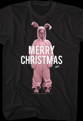Pink Bunny Christmas Story Shirt