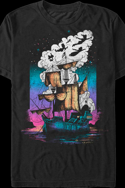 Pirate Ship Silhouettes Peter Pan Disney T-Shirtmain product image