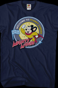 Planet Cheese Mighty Mouse T-Shirt