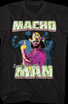 Posing Collage Macho Man Randy Savage T-Shirt