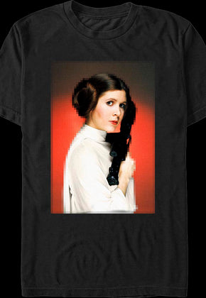 Princess Leia Pixelated Photo Star Wars T-Shirt