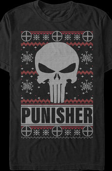 Punisher Ugly Faux Knit Marvel Comics T-Shirt