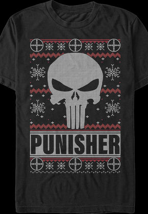 Punisher Ugly Faux Knit Marvel Comics T-Shirt
