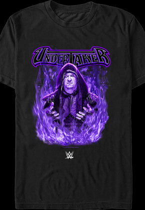 Purple Flames Undertaker T-Shirt