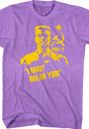 Purple Heather Ivan Drago Rocky T-Shirt