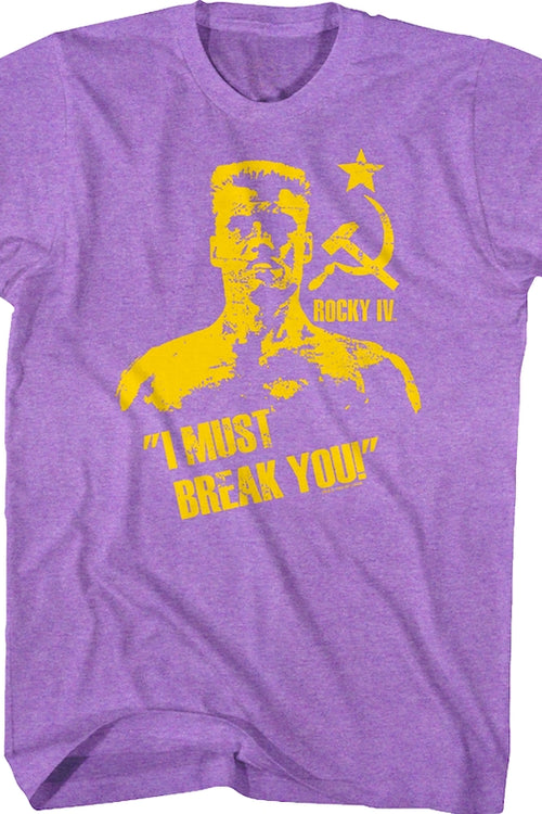 Purple Heather Ivan Drago Rocky T-Shirtmain product image