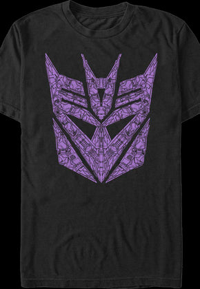 Purple Mechanical Decepticons Logo Transformers T-Shirt