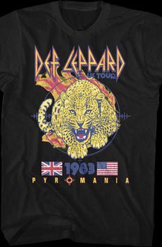 Pyromania 1983 US Tour Def Leppard T-Shirt