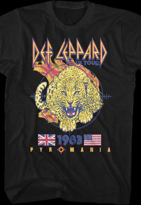 Pyromania 1983 US Tour Def Leppard T-Shirt