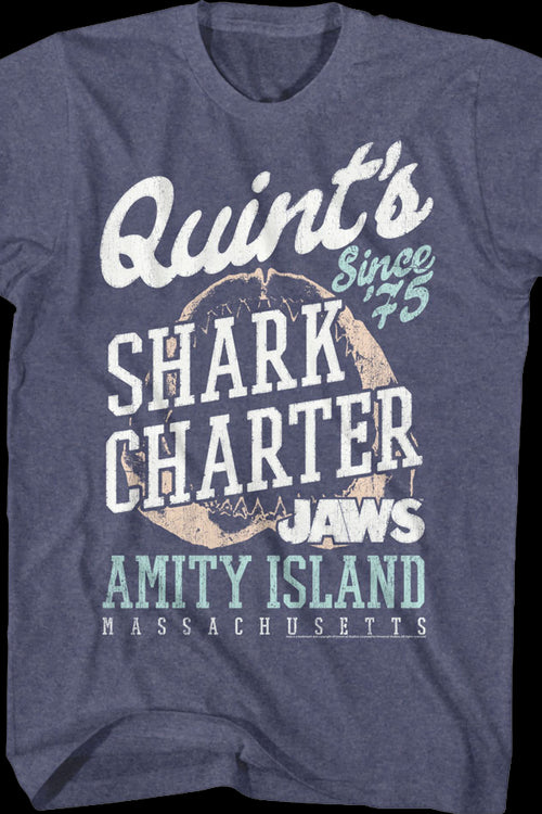 Quint's Shark Charter Jaws T-Shirtmain product image