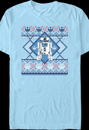 R2-D2 Faux Ugly Christmas Sweater Star Wars T-Shirt