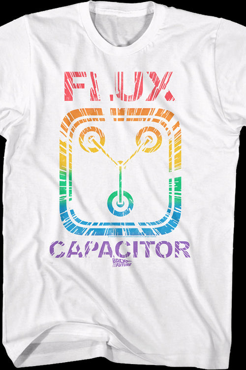 Rainbow Flux Capacitor Back To The Future T-Shirtmain product image