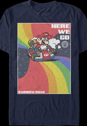 Rainbow Road Mario Kart T-Shirt