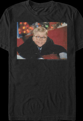 Ralphie Photo Christmas Story Black T-Shirt