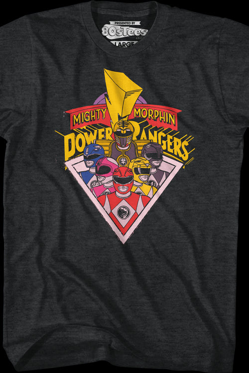 Rangers And Logo Mighty Morphin Power Rangers T-Shirtmain product image