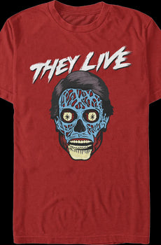 Red Alien They Live T-Shirt