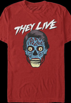 Red Alien They Live T-Shirt