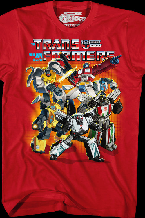 Red Autobots Collage Transformers T-Shirtmain product image