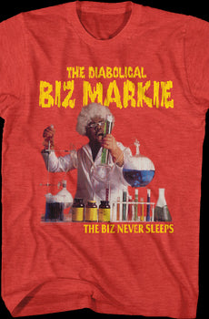 Red Biz Never Sleeps Biz Markie T-Shirt