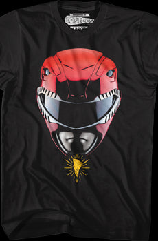 Red Ranger Helmet Mighty Morphin Power Rangers T-Shirt