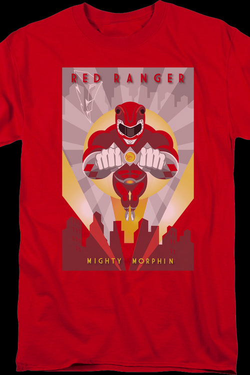 Red Ranger Poster Mighty Morphin Power Rangers T-Shirtmain product image