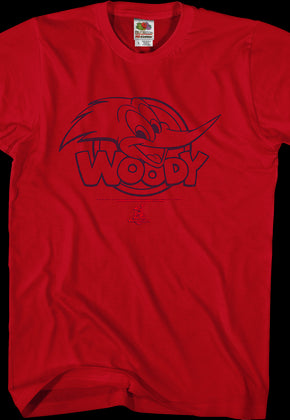 Red Woody Woodpecker T-Shirt