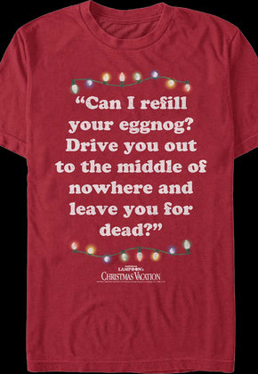 Refill Your Eggnog Christmas Vacation T-Shirt