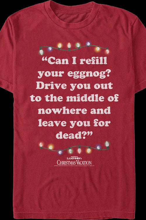 Refill Your Eggnog Christmas Vacation T-Shirtmain product image