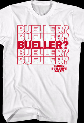 Repeating Name Ferris Bueller's Day Off T-Shirt