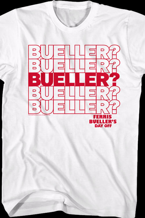 Repeating Name Ferris Bueller's Day Off T-Shirtmain product image