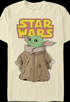 Retro Animated The Child The Mandalorian Star Wars T-Shirt