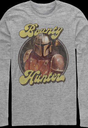 Retro Mandalorian Bounty Hunter Star Wars Long Sleeve Shirt