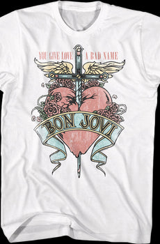 Retro Floral Logo Bon Jovi T-Shirt