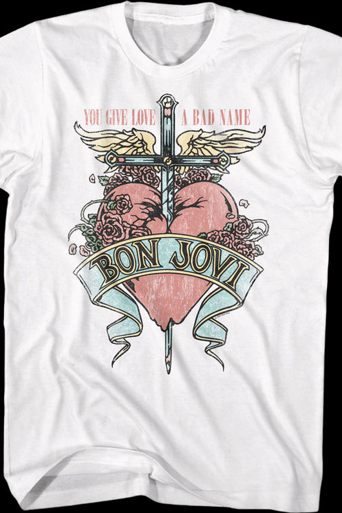 Retro Floral Logo Bon Jovi T-Shirtmain product image