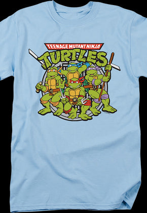 Retro Group Photo Teenage Mutant Ninja Turtles T-Shirt