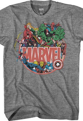 Retro Group Picture Marvel Comics T-Shirt