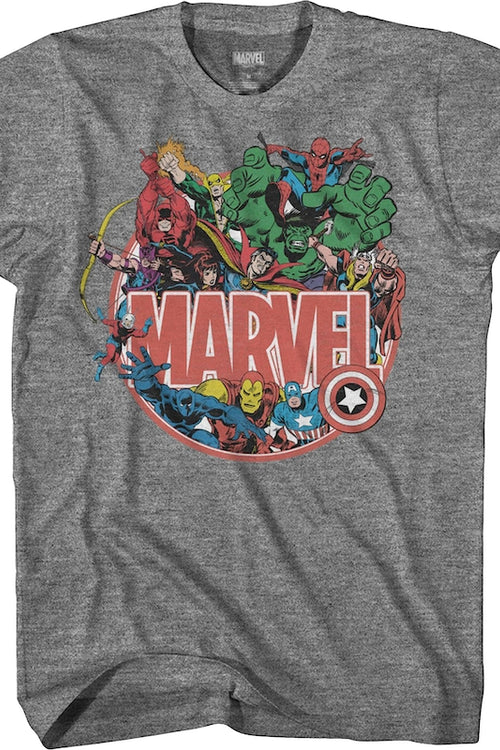 Retro Group Picture Marvel Comics T-Shirtmain product image