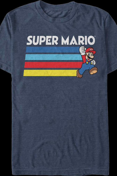 Retro Jump Stripes Super Mario Bros. T-Shirtmain product image