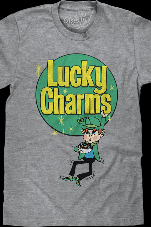 Retro Leprechaun And Logo Lucky Charms T-Shirtmain product image