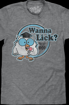 Retro Mr. Owl Wanna Lick? Tootsie Pop T-Shirt