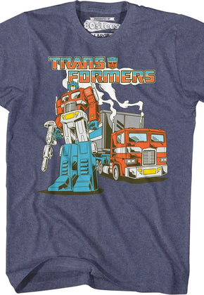 Retro Optimus Prime Transformers T-Shirt