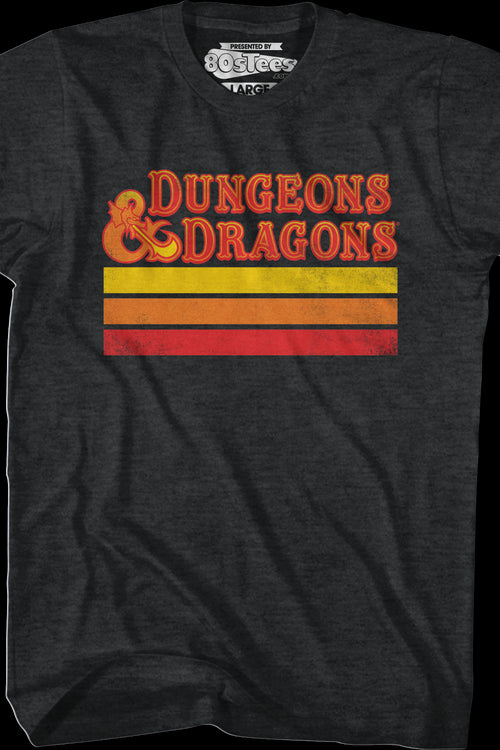 Retro Stripes Dungeons & Dragons T-Shirtmain product image