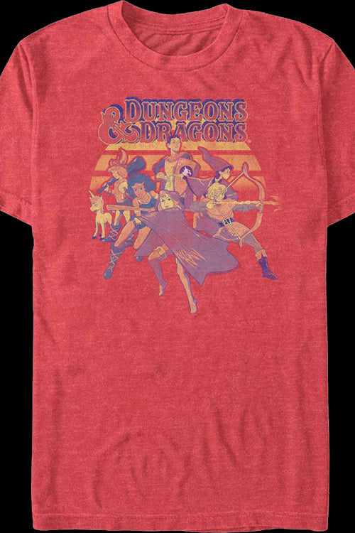 Retro Sunset Collage Dungeons & Dragons T-Shirtmain product image